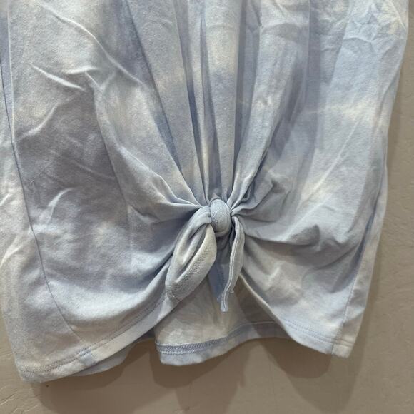 Abercrombie Kids Blue Tie Dye Butterfly Sequins Short Sleeve Shirt - Picture 5 of 6